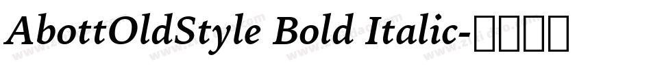 AbottOldStyle Bold Italic字体转换